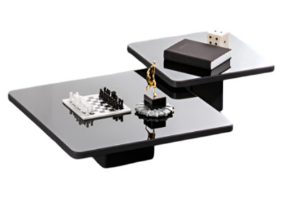 Moderner Couchtisch-Set Designer Glastisch Wohnzimmer Kaffeetische