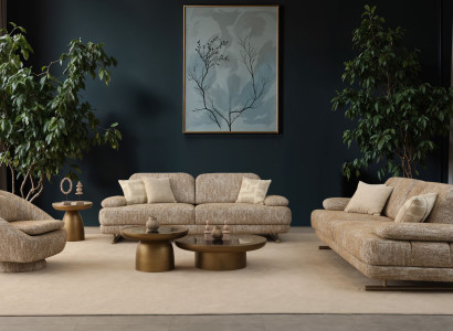 Wohnzimmer Set 3+3+1 Sitzer stilvoll & komfortabel