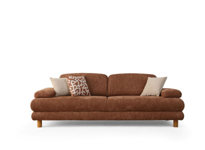 Brauner 3-Sitzer Sofa mit hohem Sitzkomfort und elegantem Design