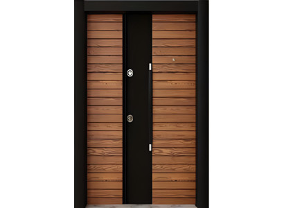 Zuverlässige Braune Eingangstür Hochwertige Sicherheitstüren Haustür