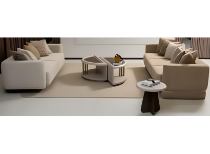 Moderne Wohnzimmergestaltung 4 Sitzer 3 Sitzer und ein stilvoller Couchtisch