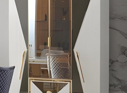 Stilvolle Weiße Vitrine Luxuriöse Wohnzimmer Aufbewahrungsvitrine