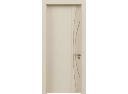 Edle Beige Kompletttür Designer PVC-Holztür Elegante Wohnungstüren