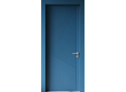 Exklusive Blaue Innentür Designer PVC-Laminierung Wohnungstüren