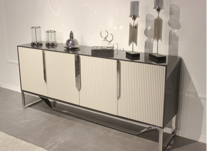 Moderne Weiße Wohnzimmer Kommode Elegantes Metallgestell Möbel