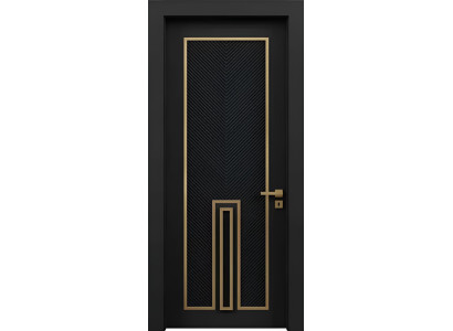 Exklusive Schwarze Innentür Designer PVC-Türen Einzeltüren Edle Tür