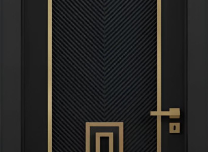 Exklusive Schwarze Innentür Designer PVC-Türen Einzeltüren Edle Tür