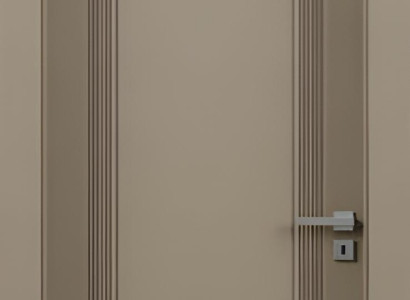 Stilvolle Beige Einzeltür Designer PVC-Laminierung Edle Wohnungstür