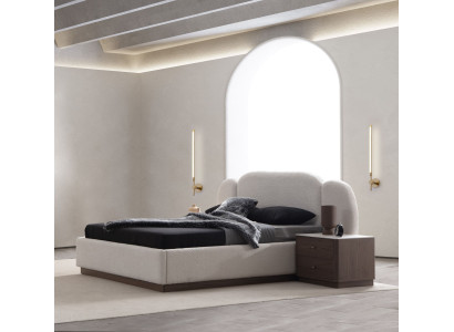 Edles Schlafzimmer Set Exklusives Doppelbett 2x Holz Nachttische