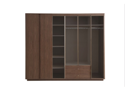 Exklusiver Kleiderschrank Brauner Stauraumschrank Ablageschrank