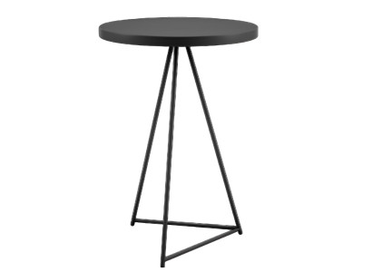 Stilvoller Schwarzer Barhocker Robustes Metallgestell Rundhocker