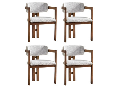 Moderner Stuhl-Set Stilvollle 4x Polsterstühle Designer Holzfüße