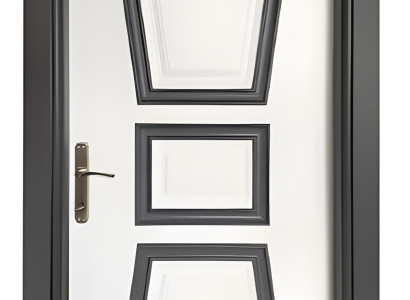 Schwarz-Weiße Kompletttür Designer Haustüren Moderne Innentür