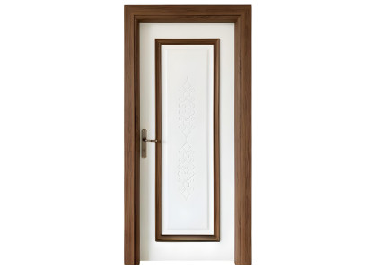 Stilvolle Wohnungstür Designer Weiß-Braune Haustür Holzwerkstofftür