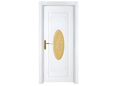 Weiß-Goldene Einzeltür Designer Haustüren Edle PVC-Wohnungstür