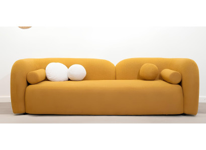 Luxuriöse Orange Relaxcouch Polstersofas Wohnzimmer 3-Sitzer Sofa