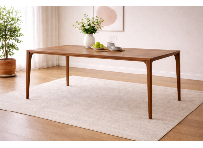 Robuster Küchentisch Brauner Esszimmer Holztisch Designer Möbel