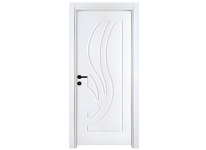 Schicke Weiße Wohnungstür Designer Holztüren Edle PVC-Beschichtung