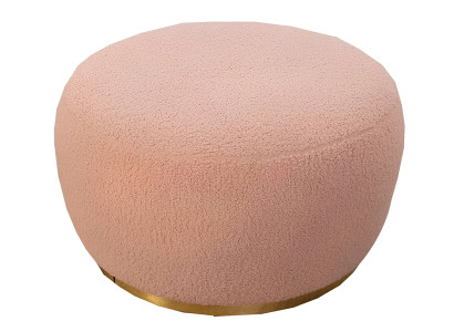 Schicker Rosa Sitzhocker Exklusiver Polsterhocker Textil Fußhocker