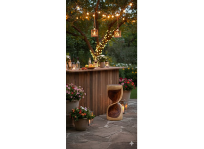 Barhocker aus Holz in Braun für moderne Barbereiche