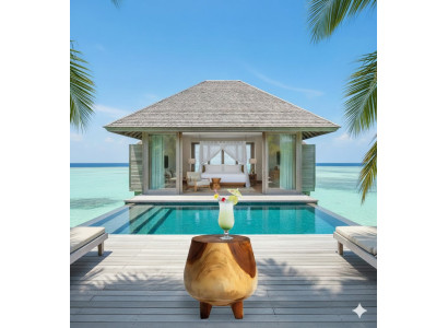 Robuster Beistelltisch aus Holz für stilvolle Akzente in deinem Raum