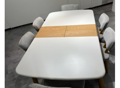 Stilvoller Weißer Esstisch Luxuriöser Küchentisch Familientisch