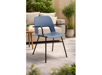 Blauer Kunststoffstuhl Exklusive Gartenstühle Armlehnenstühle Möbel