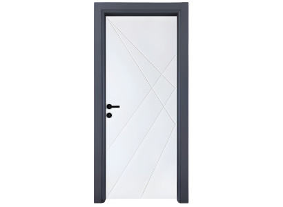 Weiße Moderne Kompletttür Designer Schwarzer Rahmen Hochwertige Tür