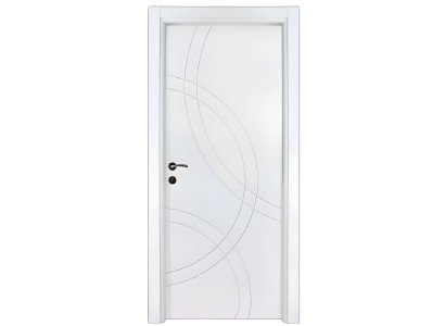 Weiße Holzwerktür Designer Haustüren Edle PVC-Laminierung Holztür