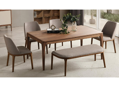 Moderne Esszimmer Garnitur Stilvoller Esstisch Exklusive Stoffstühle