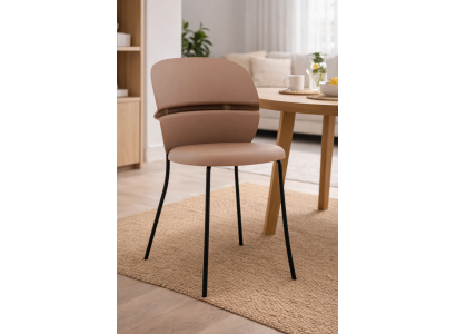 Schicker Beiger Sitzstuhl Designer Metallgestell Edle Gartenstühle