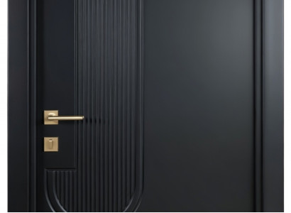 Schwarze Moderne Kompletttür Designer Haustüren Zuverlässige Tür