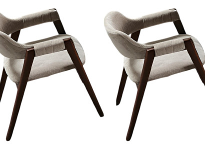 Set aus 2 komfortablen Stühlen mit elegantem Design