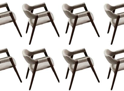 Exklusiver Stuhl-Set Esszimmerstühle x8 Polsterstühle Küchenstühle