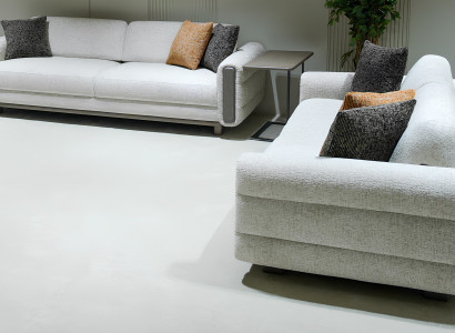 Weiße Wohnzimmer Sofagarnitur Polstersofa Designer Stoff 3-Sitzer