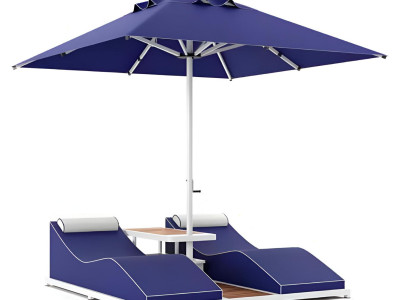 Stilvoller Liegestuhl Designer Metallrahmen Exklusive Gartenliege