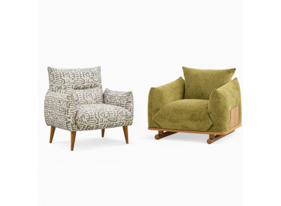 Luxuriöse Couchgarnitur Beige Polstersofas Edler 2-Sitzer Dreisitzer