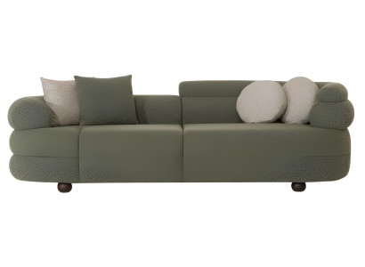 Edles Grünes Textilsofa Wohnzimmer Couch Polstersofas Relaxcouch