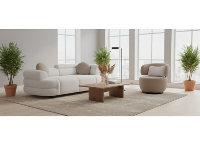 Designer Couchgarnitur Stilvoller 3-Sitzer Moderner Polstersessel