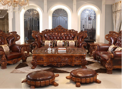 Sofagarnitur Wohnzimmer Kunstleder Sofa 3+2+1 Sitzer Design Set 6tlg