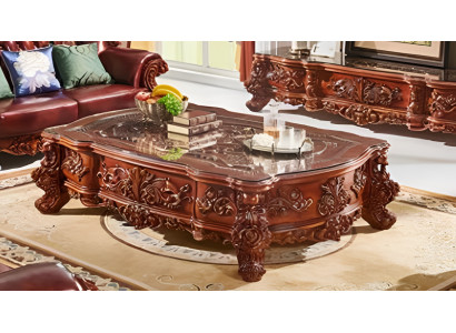 Couchtisch Kaffeetisch Designertisch Klassisches Wohnzimmertisch Holztisch