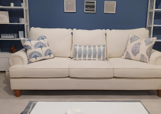 3-Sitzer Sofa Beige 250x104x101cm elegantes Design.