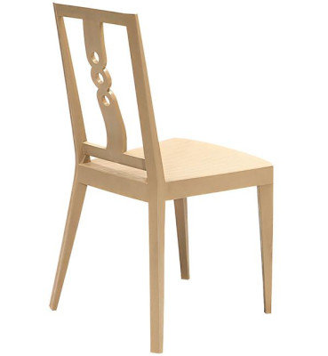 Stuhl aus Carbon in Beige mit Rückenlehne für Ess- & Wohnzimmer Terrassenstuhl