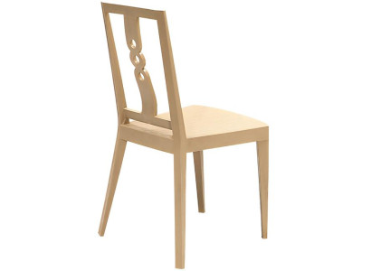 Stuhl aus Carbon in Beige mit Rückenlehne für Ess- & Wohnzimmer Terrassenstuhl