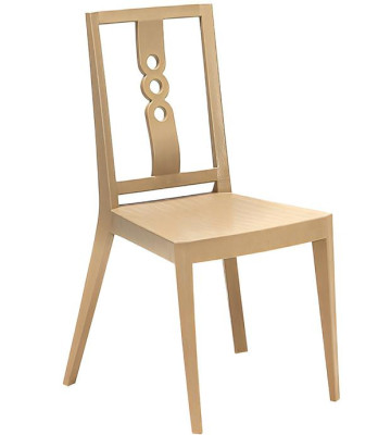 Stuhl aus Carbon in Beige mit Rückenlehne für Ess- & Wohnzimmer Terrassenstuhl