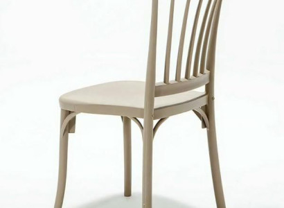 Beiger Stuhl mit Rückenlehne für Wohnzimmer & Terrasse