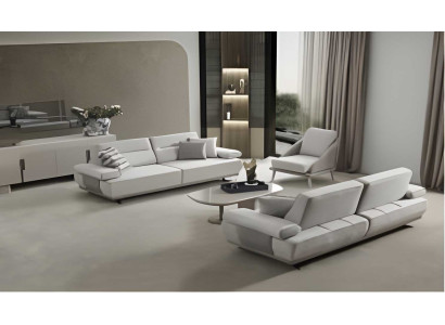 Moderne Weiße Couchgarnitur Designer Polster 3-Sitzer Sofas 2tlg