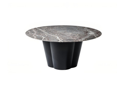 Eleganter Esstisch mit Marmorplatte Esszimmer Rundtisch Möbel