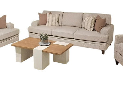 Wohnzimmer-Set 3-Sitzer 2-Sitzer und Sessel komfortabel und elegant