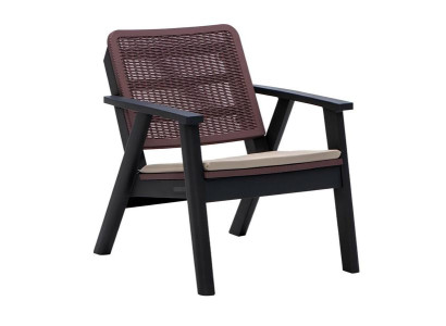 Brauner Gartenstuhl Gartensessel Designer Terrassen Sitzmöbel